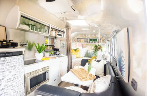 Newland Cottage | Petite Airstream Cottage w Private Hot Tub & Wellness Courtyard Access 30 acres
