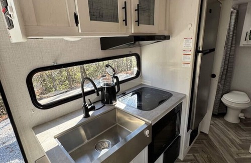 Balsam Grove House | Pisgah Camper Hot Tub & Fire Pit