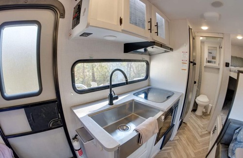 Balsam Grove House | Pisgah Camper Hot Tub & Fire Pit