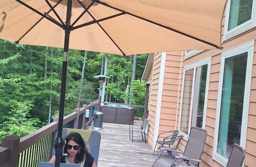 Hot Springs House | Pisgah National Forest back yard and a luxury Mountain home to relax in.