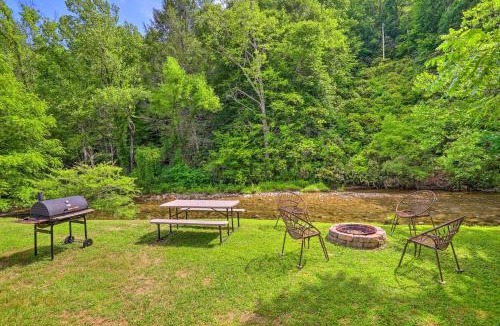Marshall House | Porch and On-Site Creek Marshall Cabin Retreat