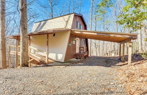 Murphy Cabin | Private Deck & Fire Pit: Secluded Cabin in Murphy