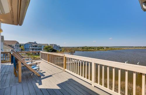 Ocean City Beach House | Private Hot Tub and Dock North Topsail Beach Home