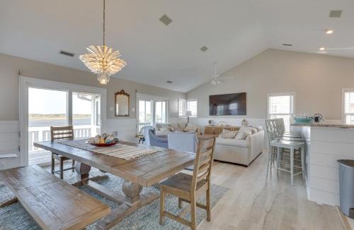 Ocean City Beach House | Private Hot Tub and Dock North Topsail Beach Home