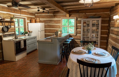 Robbinsville Cabin | Private Lakefront Log Cabin