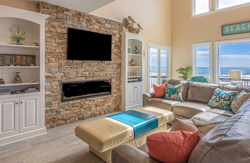 Village of Stump Sound House | Quaint beachfront cottage with Ping-Pong table, decks, community pool & views