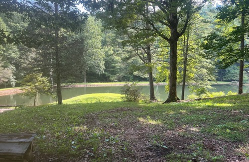 Zirconia RV Rental | Quaint campground in Zirconia with stunning views waterfall