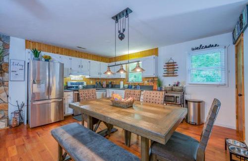 Lake Lure House | Redbird Retreat - Riverfront Cabin, Fenced Yard, Firepit and Grill