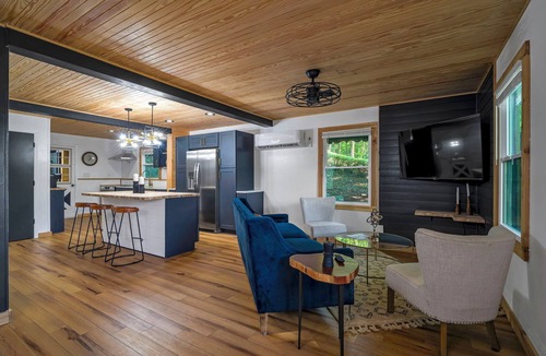 Burnsville Ski Chalet | Renovated chalet just a walk down the hill to downtown Burnsville! Pet Friendly
