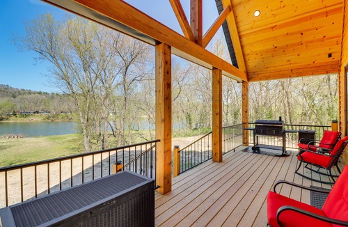 Boswell Cabin | Riverfront Mountain View Cabin w/Deck & Grill!