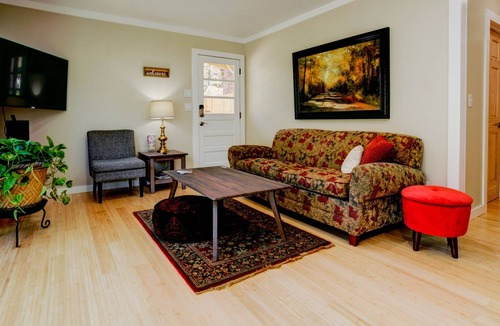 Bat Cave House | Rocky Riverside Escape with hot tub & game room in Bat Cave/Chimney Rock!