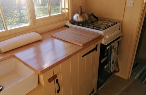 Bude Cabin | Romantic Apple Tree Shepherd's Hut with optional hot tub and shared EV charger.