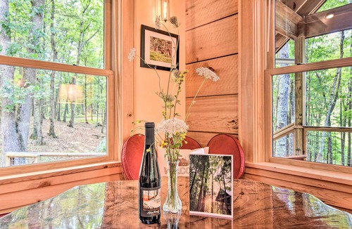 Leicester Cabin | Romantic Asheville Area Cabin w/Deck & Hot Tub!