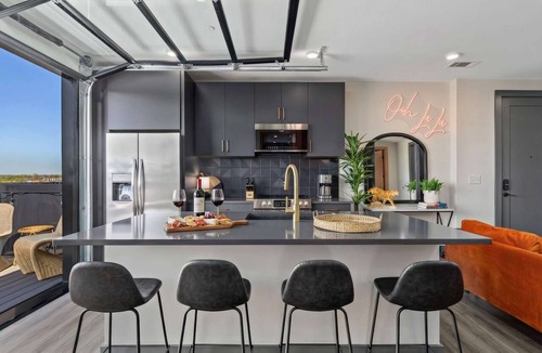 Rolling Mill Hill Apartment | Rooftop Deck Skyline Views Downtown Penthouse