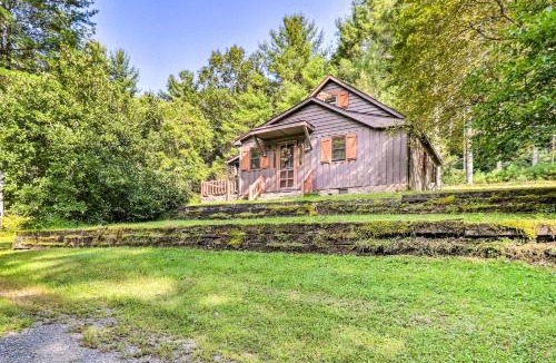 Ennice House | Rustic Cabin with Patio and Pond on Blue Ridge Parkway