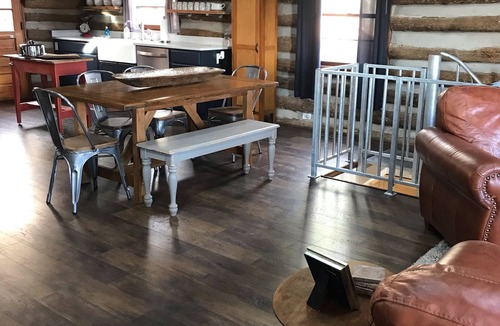 Franklin Cabin | Rustic Log Cabin Sleeps 10, Awesome views, loft, fireplace and STARLINK!