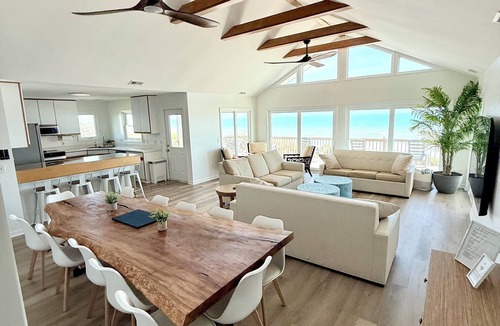Indian Beach House | Salty Haven - Endless Views- Private Beachfront House & Pool- 7 Bedroom + 5 Bath