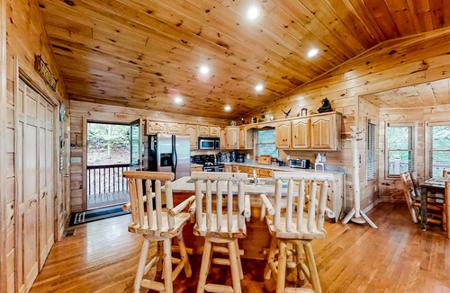 Murphy Cabin | Scenic cabin with amazing views, covered deck, firepit, & fireplace