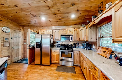 Murphy Cabin | Scenic cabin with amazing views, covered deck, firepit, & fireplace