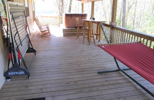 Topton Cabin | Secluded, lake view with hot tub, billiards, ping pong & hammock