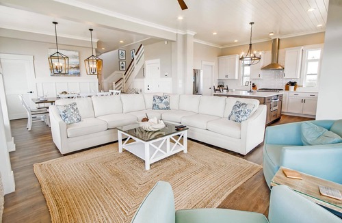 Hatteras House | Semi-Soundfront Home with Private Pool, Hot Tub, Elevator, and Home Theater