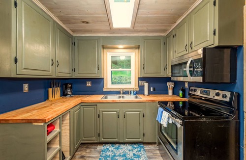Gerton House | Serene Mountain Cabin with Hot Tub near Asheville