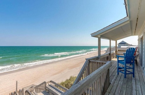Topsail Beach House | Son Seekers - OCEANFRONT! 4 bedroom, 3 bath home with covered porches in