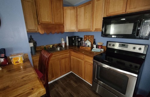 Conover Cabin | Soothing cabin with AC and a hot tub in charming Conover