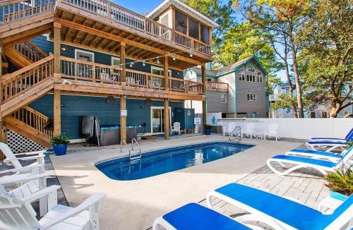 Corolla Light House | Soundside, Private Pool, Hot Tub, Comm Amenities! 580, A Wave From it All