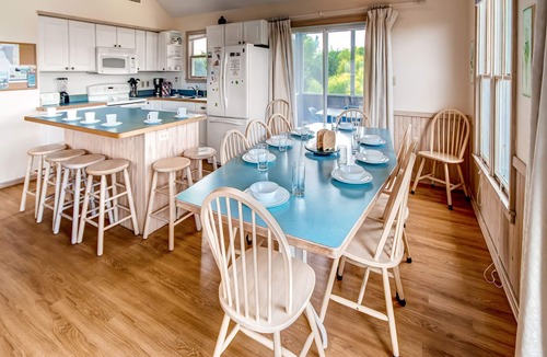 Frisco House | Spacious Oceanview Home in Frisco with Hot Tub, Screened Porch. Beach Nearby!