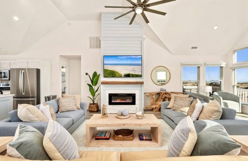 Salvo House | Special Sale! NEW Luxury Oceanfront 6BR, Heated Pool, Hot Tub, Game Room