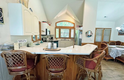 Kitty Hawk House | SS94- Waterfront- 5 BRs(3 Masters), Private Pool, Hot Tub, Dock, Comm Tennis!