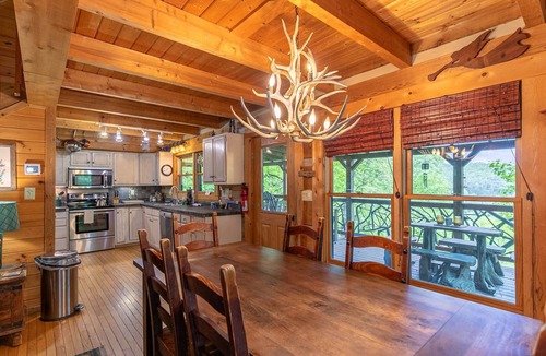 Sugar Grove Cabin | St Johns Ridge - Heart of Valle Crucis - Hot Tub- Firepit - River and Mountain Views