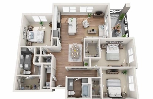 Charlotte Condo | StaysByWalker 3BR Waverly - 1G WiFi/King Beds/Gym