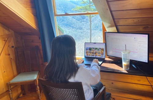 Tuckasegee Cabin | Stunning Smoky Mountain Views Fire Pit Wraparound Deck Game Room