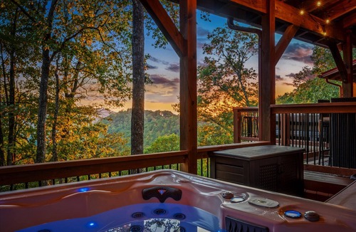 Maggie Valley House | Stunning Views Hot Tub Sauna Theater Game Rooms Sleep/Dine 23 Firepit
