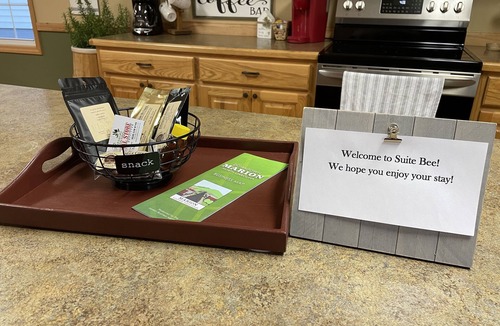 Marion Apartment | Suite Bee Studio Apartment; North Main Street with Creekside Deck