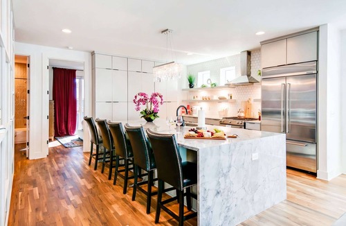 Nashville House | Summer rooftop hot tub, double decks, game room near Broadway