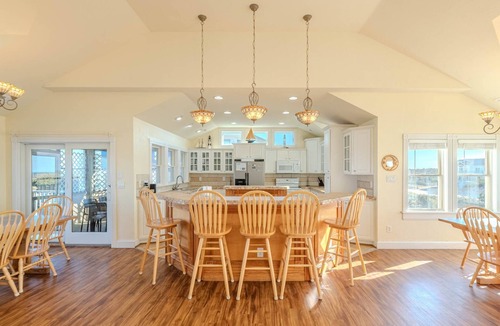 Carova Beach House | Sun King II - 4x4 Carova Beach, Oceanfront, Ocean View, Elevator, Pool, Hot Tub, Pets Ok