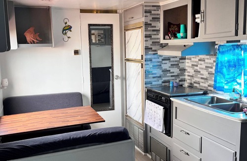 North Topsail Beach House | The Sandbox – Vintage Beach Camper with Prime Fishing Access