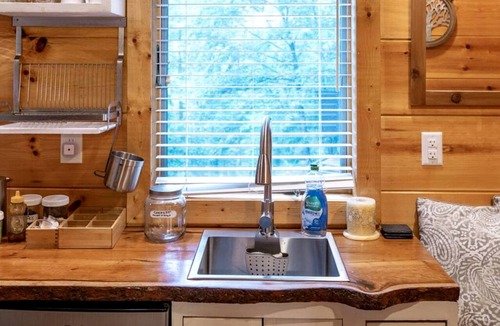 Todd Cabin | Tiny Luxury Getaway: Cabin in Todd, North Carolina with Hot Tub, Scenic Views, and Lounge Perfection