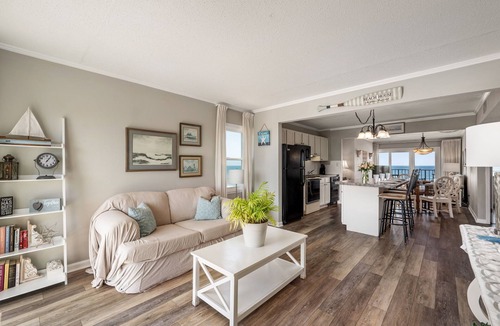 Nags Head Condo | Top Floor with Oceanfront & Sound Views! Walk-in Shower, Avail: 9-6-25 - 9-13-25