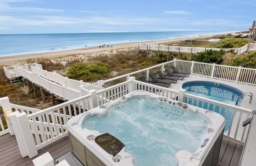 Emerald Isle House | TRANQUIL OCEANFRONT HOME, 6 BEDROOM, 5 BATH, POOL, HOT TUB, ELEVATOR, GAME ROOM