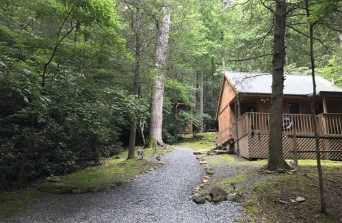 Boone Cabin | Valle Crucis Farm Cabin Rental offers hiking, fishing, sledding on property.