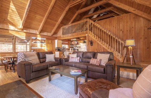 Candler Cabin | Water & Power! Dog Friendly Cabin with Fenced Yard, Hot Tub