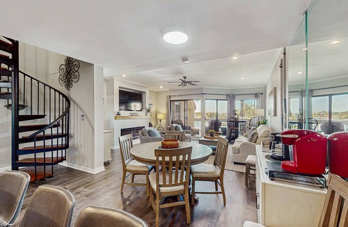 Shelter Cove Villa | Waterfront, dog-friendly condo at Shelter Cove with pool, deck & harbor view