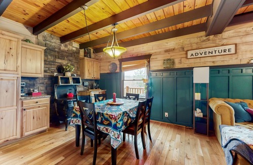Vein Mountain House | Waterfront home with private dock, game room, fireplaces, water & mtn views, W/D