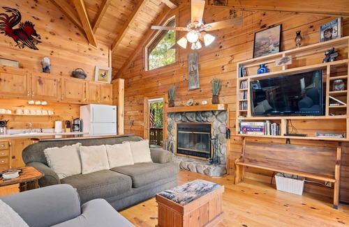 Lake Lure Cabin | Waterfront~Log Cabin on the Broad River in Lake Lure