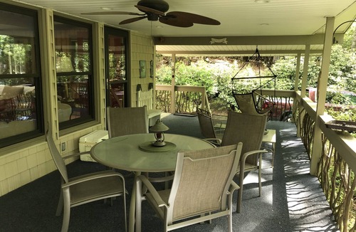 Pisgah Forest House | White Squirrel Lodge - Family friendly, pond & stream, breezy porches & wildlife