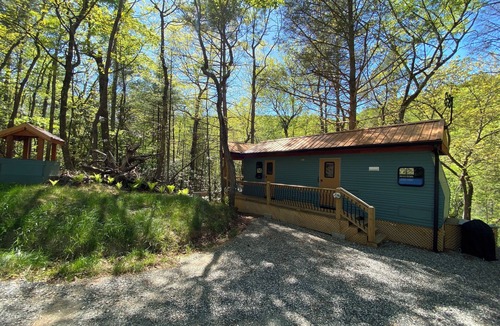 Deep Gap House | “Wild Blue Yonder “is a camper set up on a permanent foundation
